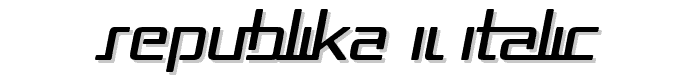 Republika II Italic font